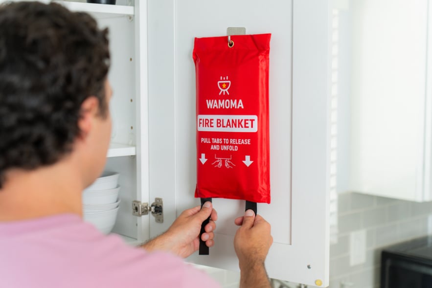 how to use Wamoma Fire Blanket